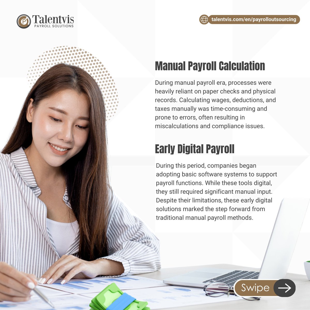 tlvpayrollS's tweet photo. The payroll system has come a long way, evolving from manual processes to advanced digital tools—what an incredible transformation! ⌛

#History of Payroll #PayrollManagement #TalentvisPayrollSolutions https://t.co/pSNznU4Itw