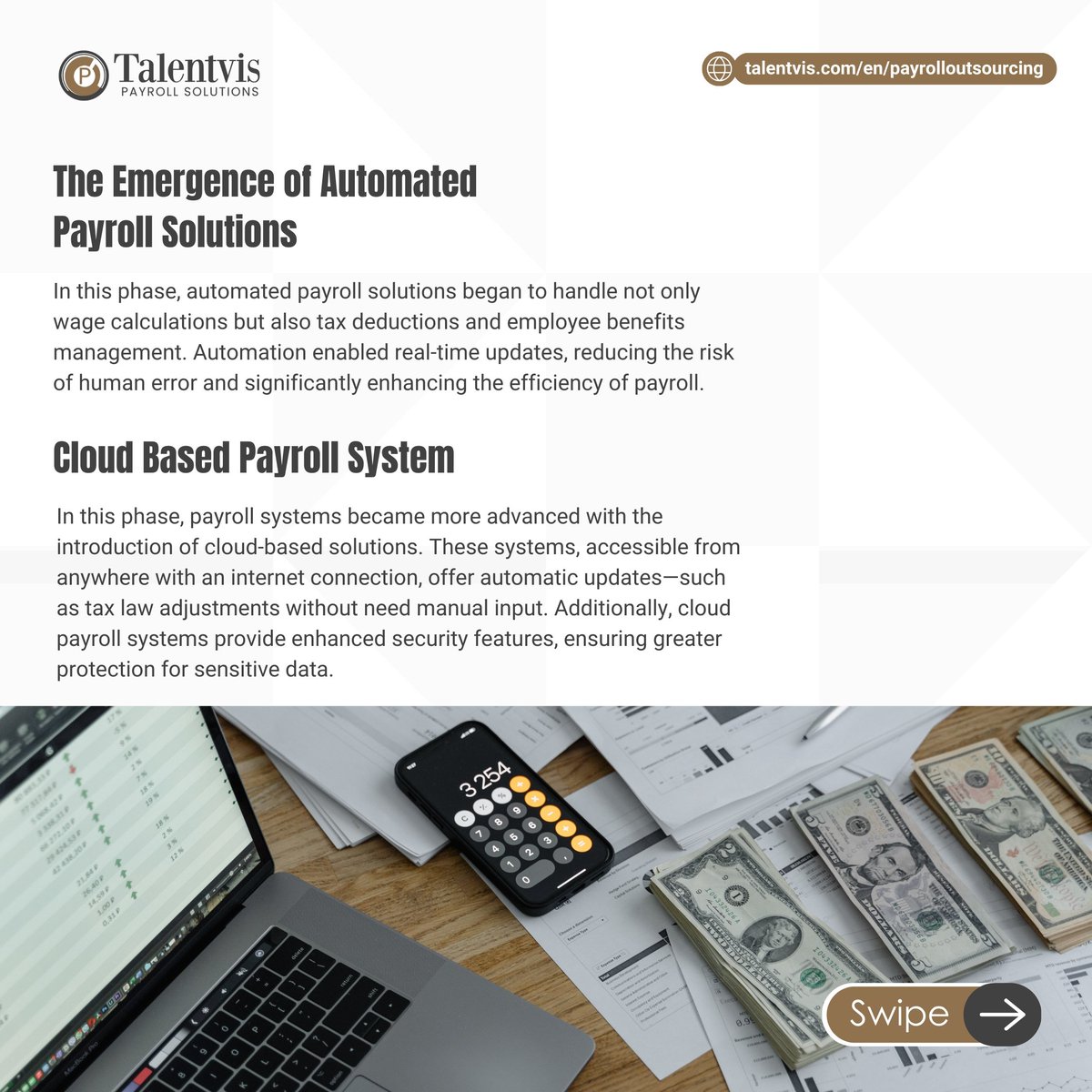 tlvpayrollS's tweet photo. The payroll system has come a long way, evolving from manual processes to advanced digital tools—what an incredible transformation! ⌛

#History of Payroll #PayrollManagement #TalentvisPayrollSolutions https://t.co/pSNznU4Itw