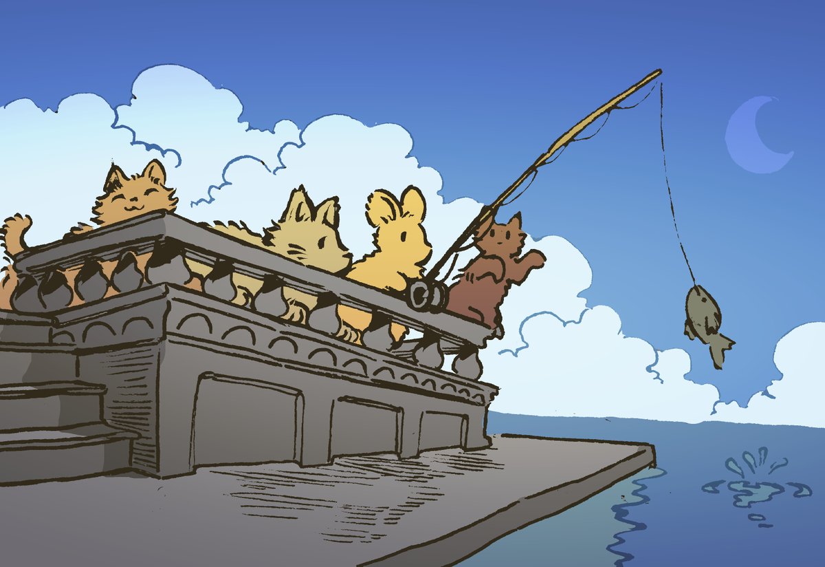 willquinnart's tweet photo. Daily bunny no.2793 teaches cats to fish https://t.co/rHUoPhKnkI