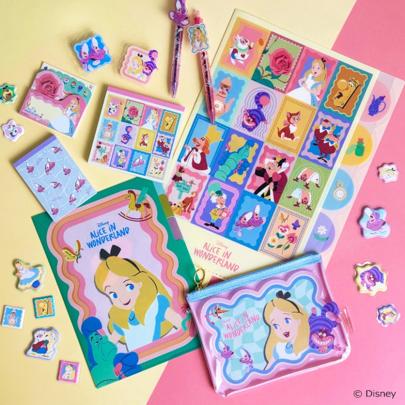 ディズニー『不思議の国のアリス』のステーショナリーシリーズが