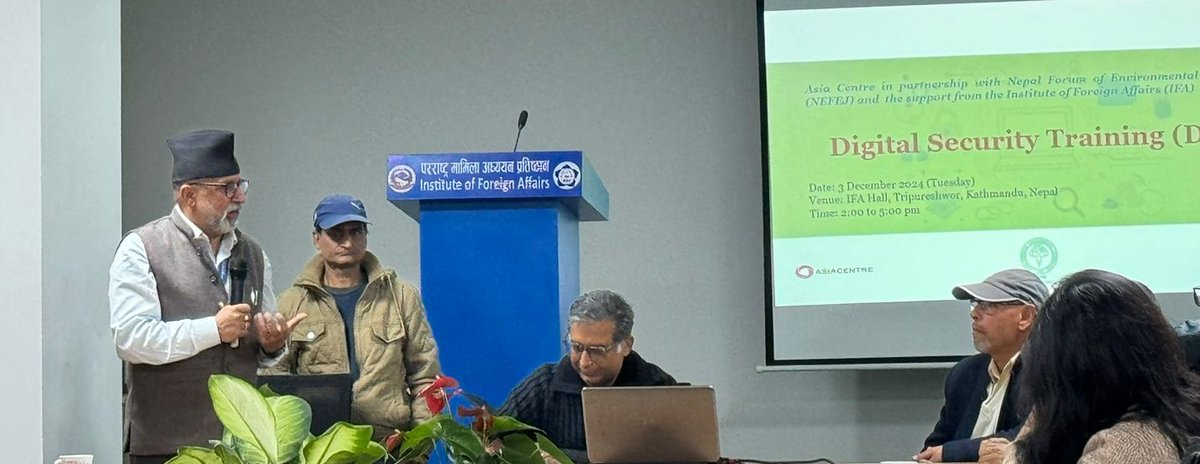 Yesterday, on December 3, IFA hosted a Digital Security Training organized by its MoU partner <a href="/Hakahaki_nefej/">Hakahaki</a> in collaboration with the <a href="/asiacentre_org/">Asia Centre</a>. Several media persons benefitted from the insightful presentation.