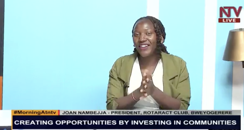 ntvuganda's tweet photo. We are collaborating with our Rotary partners to raise resources for the Lwankoni community, aiming to establish an A-Level school. This will give students the opportunity to pursue higher education and potentially advance to tertiary institutions- @JoanneLubega, President of the Rotaract Club of Bweyogerere 
  #MorningAtNTV