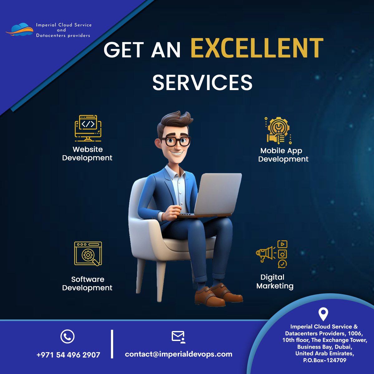 Imperialdevops's tweet image. 🚀 Transforming Ideas into Reality!
From web development to mobile app creation, software solutions, digital marketing, and cloud services – we&apos;ve got you covered!

🌐 Also, visit us at: imperialdevops.com,  and let&apos;s start building your future today! ✨