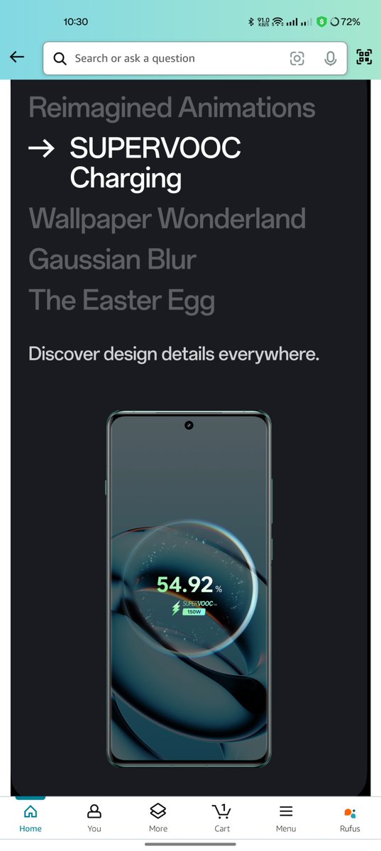 Chaitu9198's tweet photo. 150w ??? Showing in amazon page #OnePlus13 https://t.co/UiEwEN78mZ