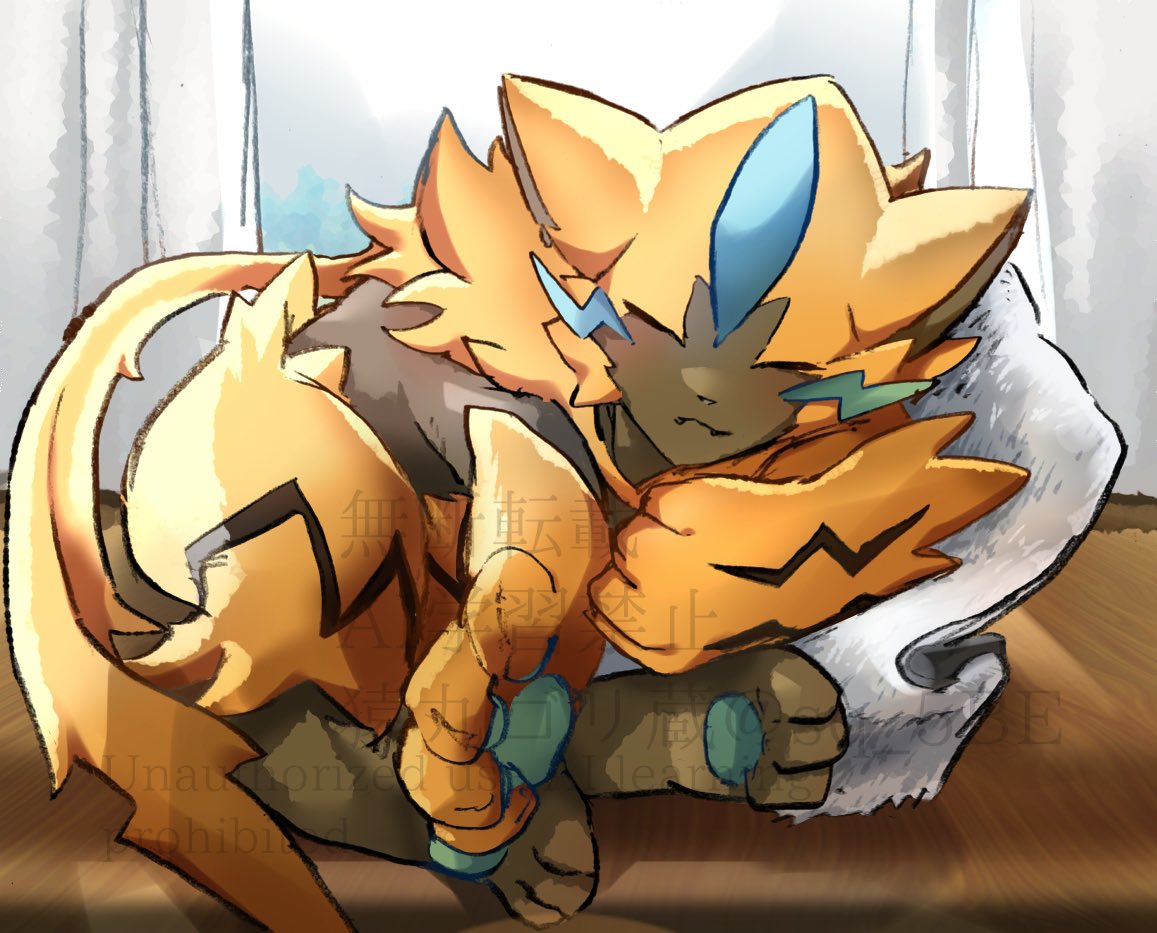 sq_5BE's tweet photo. 日向ぼっこ☀️
 #Zeraora   #ポケモンイラスト https://t.co/dJXzYNlPia