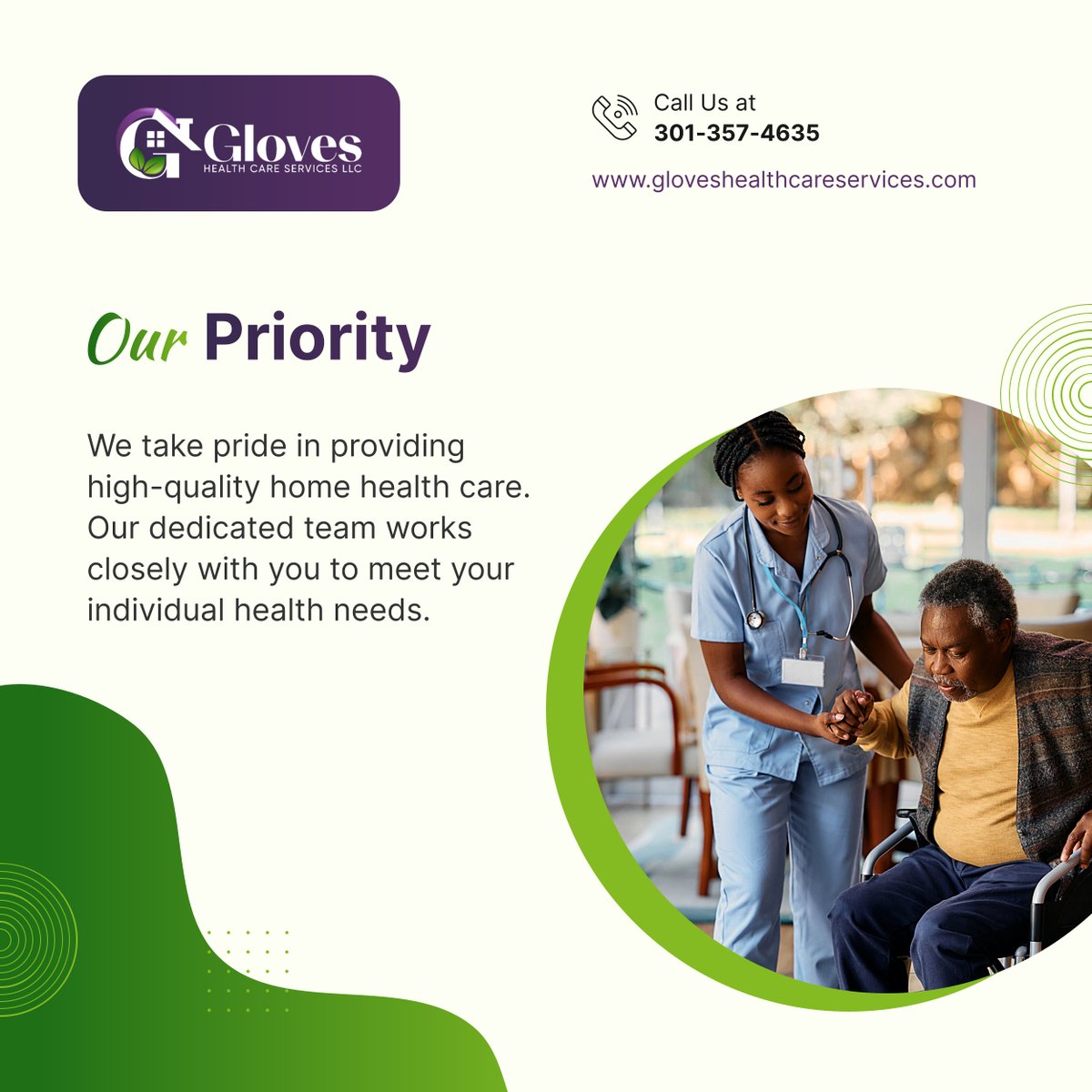 gloveshcs_llc's tweet image. Your health is our mission. We’re committed to delivering the best possible care tailored to you. Let us help you maintain your well-being at home. 

#SilverSpringMD #HomeHealthCare #OurCommitment