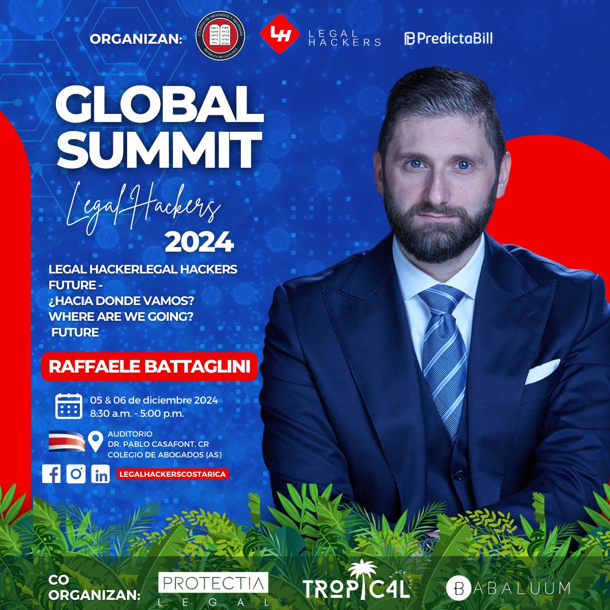 Thrilled to be speaker at Legal Hackers Global Summit 2024 to talk about "Legal Hackers Future - Where Are We Going?".
📅 Date: December 5-6, 2024
🎯 Register now: campusvirtualabogados.cr/legal-hackers/ #legalhack #legalinnovation