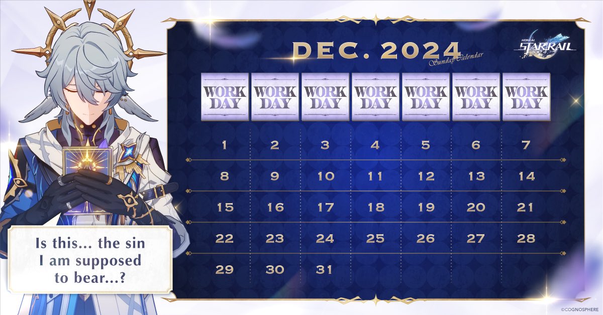 EmpressTsuki's tweet photo. @honkaistarrail #DailySundayCalendar they call me Monday https://t.co/Udw3Nr8FB4