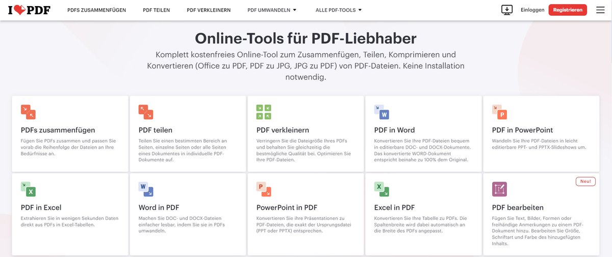SwifDoo_Deutsch's tweet image. Moin liebe alle!❤️Willkommen zum PDF-Tipp von SwifDoo PDF
Heutiges Thema: Welche kostenlosen Online-PDF-Editoren gibt es?
1⃣PDF24
2⃣Smallpdf
3⃣iLovePDF
4⃣Sjeda PDF
Like❤️+ Teilen🌟den Tweet, um die nützlichen Tools langfristig zu speichern🤗
#PDF #PDFtips #swifdoopdf