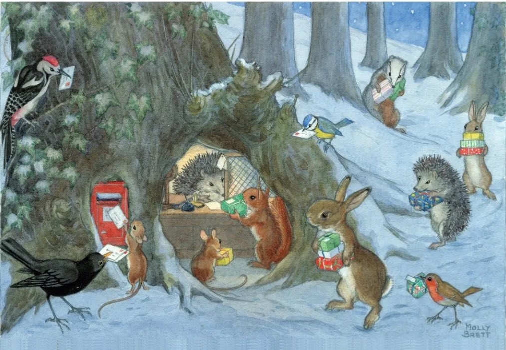 the woodland post office is hopping this time of year