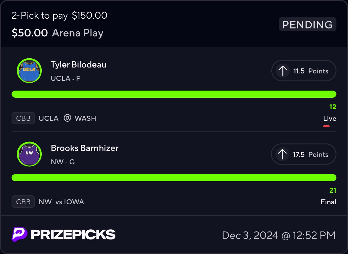 only played 2 slips…. i cashed both slips. 🙏🔥

25x | 3x 📈

$25 to someone who likes &amp; retweets. ❤️

goodnight everyone! consider joining the dubclub.. ❤️❤️⬇️
dubclub.win/r/p/pri-cefz4/…

#PrizePicks