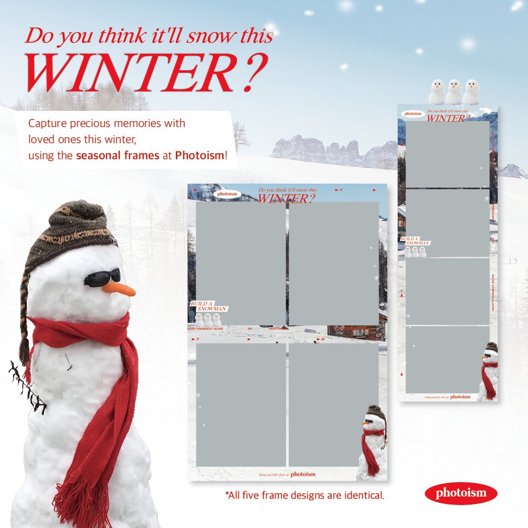 MPhotoism37203's tweet photo. PHOTOISM
WINTER FRAME OPEN ☃️

Capture precious memories
with loved ones this winter,
using the seasonal frames at Photoism!

· 24.12.01 - 24.12.31 

Keep yourself alive at PHOTOISM https://t.co/Ju4K7ineG9
