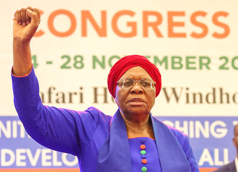 NexusMediaUg's tweet photo. 🇳🇦#NamibiaDecides: Netumbo Nandi-Ndaitwah becomes Namibia’s first female president with 57% votes. At 72, she cements SWAPO’s 34-year rule since 1990. #NexusMediaUG https://t.co/bxltits6x0