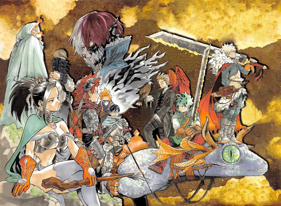 aitaikimochi's tweet photo. Now that My Hero Academia's manga has ended, what we REALLY need for the series is MULTIPLE MOVIES BASED ON HORIKOSHI'S FANTASY AU, PLEASE 🙏🙏 https://t.co/YRpQ5699uB