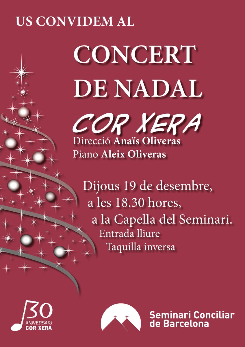 BiblioEpiscopal's tweet photo. El 19/12 celebrem el #Nadal2024 al @SeminariBcn amb un concert del Cor Xera, a la capella. Entrada lliure i taquilla inversa. Vine, i gaudeix de la música i del Nadal en un entorn magnífic. https://t.co/05JzIvg0y3