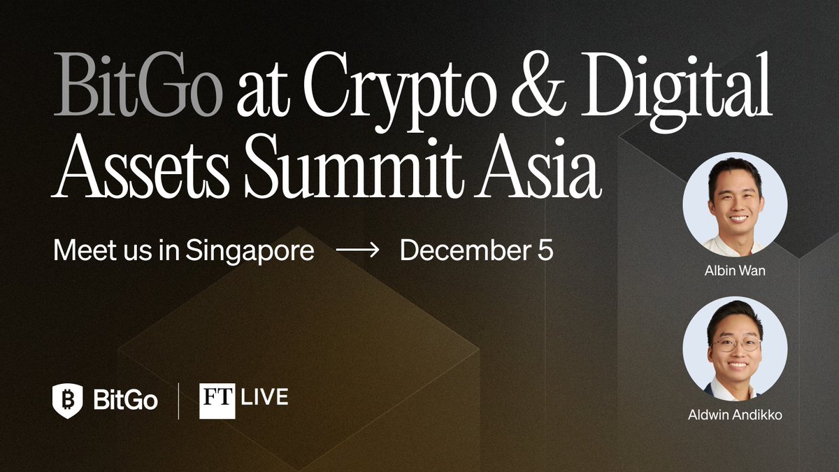 BitGo is back at the Crypto and Digital Assets Summit Asia! Albin and  Aldwin are looking forward to connecting and diving into the big ideas  transforming blockchain and digital finance. Curious about