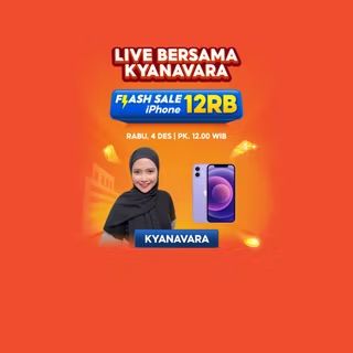 ree80964464's tweet photo. Shopee Live: FLASH SALE IPHONE 12RB!. Tonton Kyanavara live sekarang: https://t.co/xiDQX0uJmp https://t.co/82TmfjYL1J