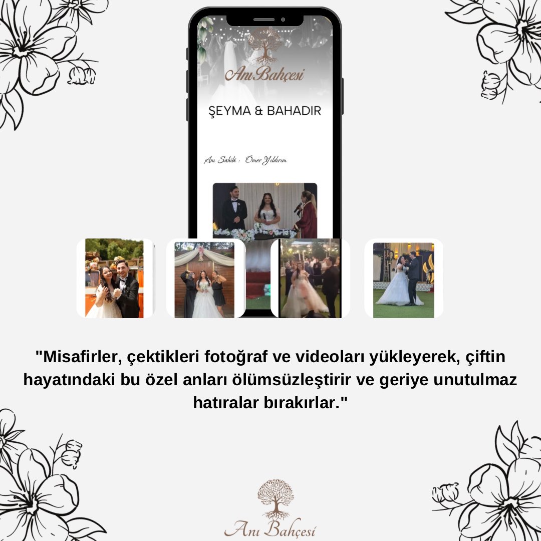 AniBahcesi's tweet photo. Her Düğün, Bir Anı Bahçesi! “QR kodlu kartlıklarımızla misafirlerinize özel bir anı bırakma fırsatı sunuyoruz. Onların yazdığı notlar ve paylaştığı fotoğraflar, düğün gününüzün unutulmaz hatırasına dönüşsün! 💕 #DüğünHikayesi #UnutulmazAnlar #AnıBahçesi#düğün https://t.co/IPpdQFRJAW
