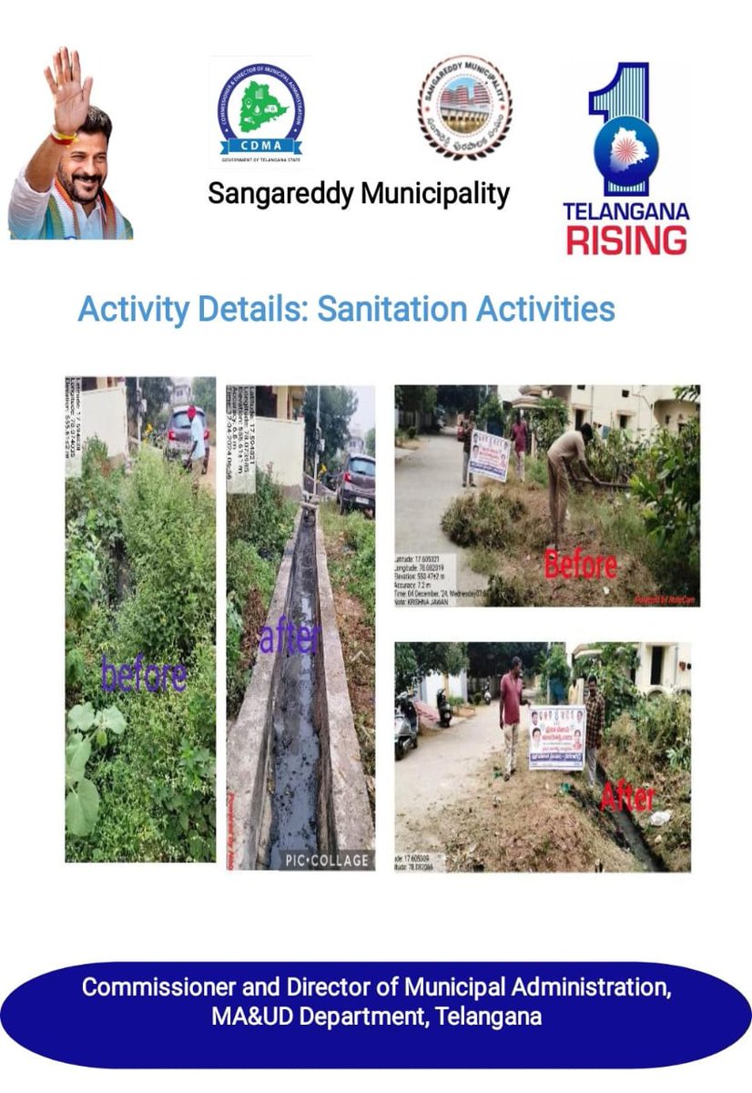 MC Sangareddy (@mc_sangareddy) on Twitter photo As a part of Praja Palana Vijayotsavalu Special Sanitation drive in Sangareddy Municipality.
<a href="/tksreedevi/">TK Sreedevi</a>
<a href="/cdmatelangana/">C&DMA</a>
<a href="/PrlsecyMAUD/">Prl Secy MAUD.</a>
<a href="/SwachhBharatGov/">Swachh Bharat Urban</a>
<a href="/SBMU_Telangana/">SBM (U) TELANGANA</a>
<a href="/tgmepma/">TMEPMA</a>
<a href="/Collector_SRD/">Collector Sangareddy</a>
<a href="/ACLBSANGAREDDY/">AdditionalCollector Localbodies</a>
<a href="/TelanganaCMO/">Telangana CMO</a>
#TelanganaRising As a part of Praja Palana Vijayotsavalu Special Sanitation drive in Sangareddy Municipality.
<a href="/tksreedevi/">TK Sreedevi</a>
<a href="/cdmatelangana/">C&DMA</a>
<a href="/PrlsecyMAUD/">Prl Secy MAUD.</a>
<a href="/SwachhBharatGov/">Swachh Bharat Urban</a>
<a href="/SBMU_Telangana/">SBM (U) TELANGANA</a>
<a href="/tgmepma/">TMEPMA</a>
<a href="/Collector_SRD/">Collector Sangareddy</a>
<a href="/ACLBSANGAREDDY/">AdditionalCollector Localbodies</a>
<a href="/TelanganaCMO/">Telangana CMO</a>
#TelanganaRising