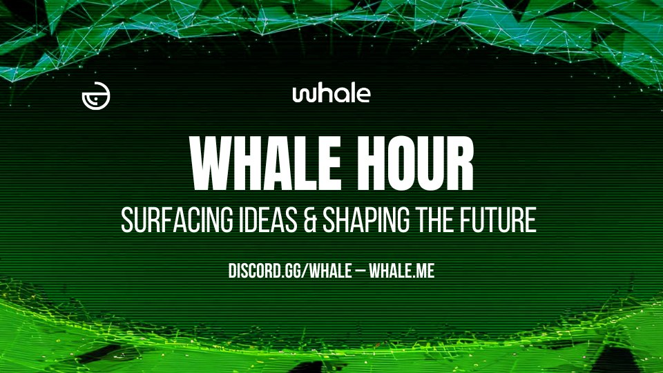 🌊 WHALE Hour is back! 🌊

Surfacing Ideas &amp; Shaping the Future

Join us at our monthly Discord chat where community and team share the stage together.
📅 Date: This THURSDAY
⏰ Time: 2pm UTC / 9am EST
📍 Location: discord.gg/whale

Come with ideas, questions, and that Big