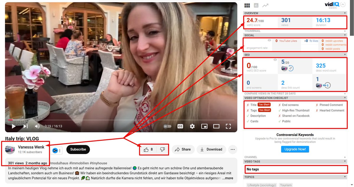 It seems like you might be asking about the YouTube SEO score, which refers to the effectiveness of your video’s optimization for search engines within the YouTube platform. A high SEO score typically means your video is well-optimized and more likely to be recommended in search