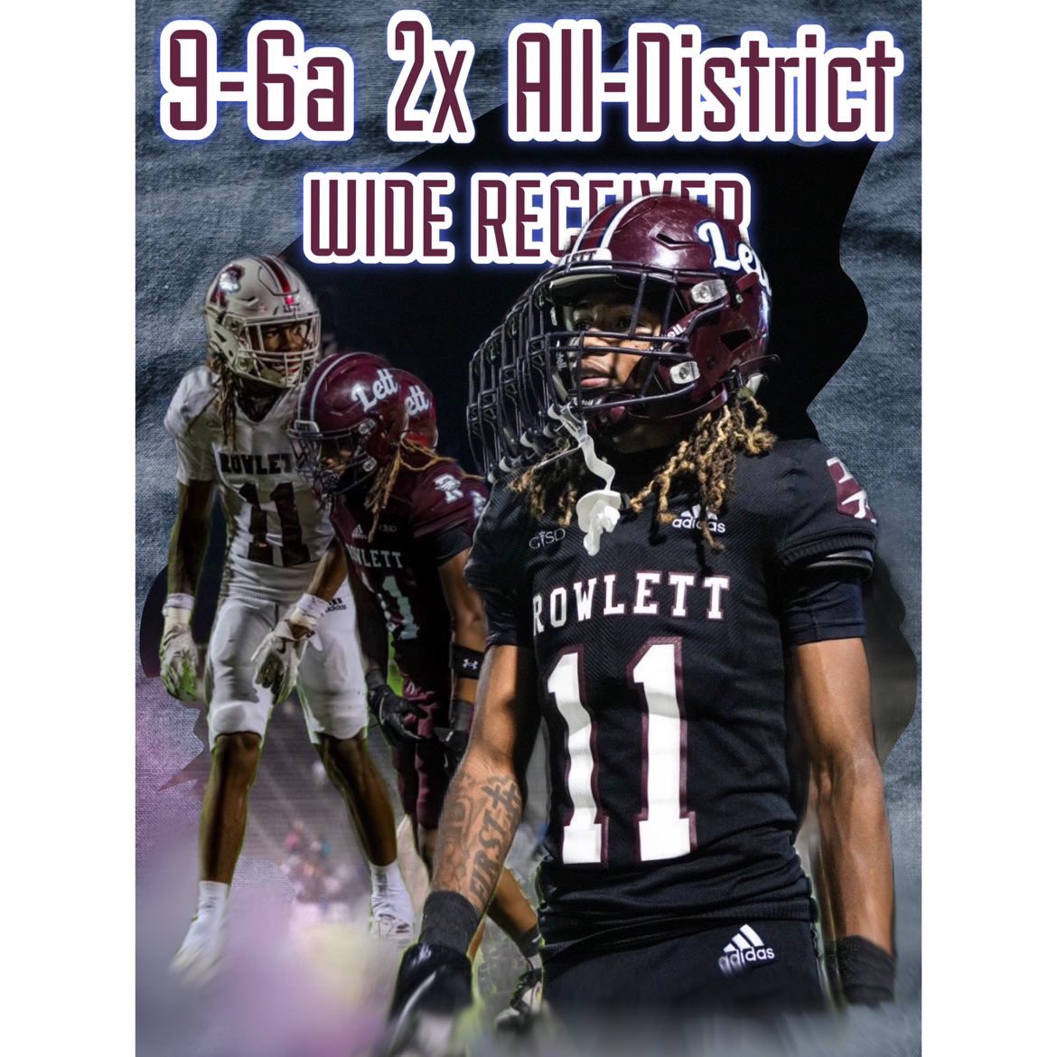 Blessed to be named 2x All-district Reciever #AGTG <a href="/GregSmithRivals/">Greg Smith</a> <a href="/GPowersScout/">Greg Powers 🏟️</a> <a href="/MikeRoach247/">Mike Roach</a> <a href="/RowlettFootball/">RowlettEagleFootball</a> <a href="/CoachZHurst/">Zach Hurst</a>