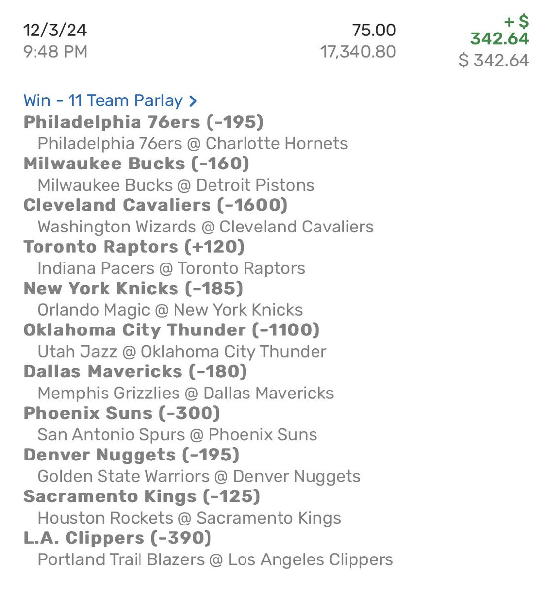Lil $5 parlay 😂 
Mavericks and Nuggets game were actually insane