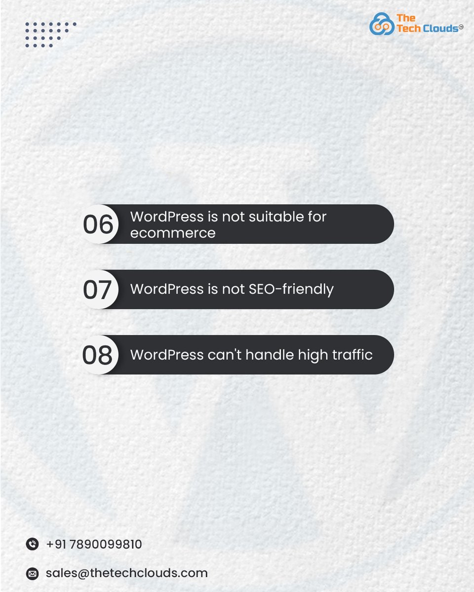 thetechclouds's tweet photo. 8 Common Misconceptions About WordPress

Think WordPress is just for bloggers? 🤔 Or too basic for complex sites? 🚫

Swipe to uncover the truth &amp; see how WordPress can transform your site! 💻

📩 sales@thetechclouds.com | 📱 +91 7890099810
#WordPressMyths #WebsiteDevelopment https://t.co/GOC8wJAR1g