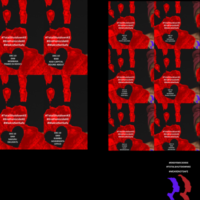 Endfemicideke's tweet photo. On 10th December we march for justic for victims of femicide in Kenya! Find all locations and details in the posters below. #EndFemicideKE #TotalShutDownKe #WeAreNotSafe https://t.co/Sj77xv8ZWc