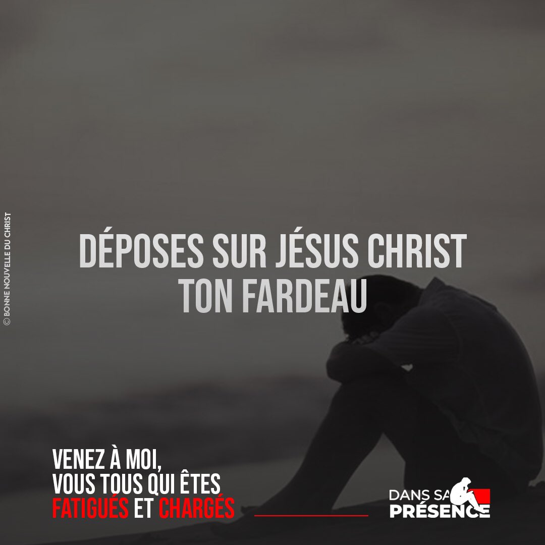 Bonne_Nouv's tweet photo. Matthieu 11:28 Venez à moi, vous tous qui êtes fatigués et chargés, et je vous donnerai du repos.

#BonneNouvelleDuChrist #Prière #Salut #Fardeau https://t.co/DOSj2KVmGA