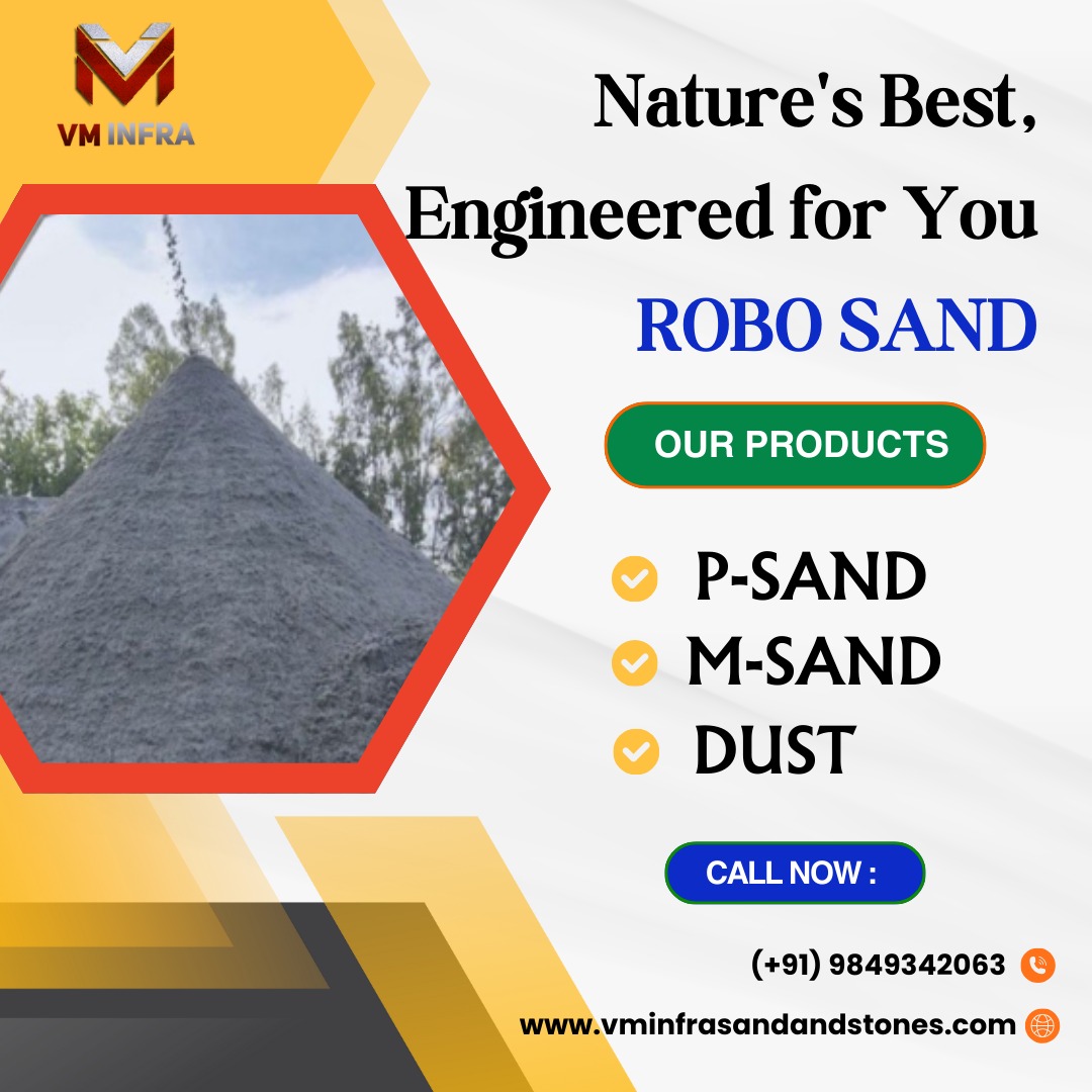 infra_vm's tweet image. Robo sand is a high-quality alternative to river sand, made by crushing rocks like granite, basalt, or limestone into smaller particles. #RoboSand #ManufacturedSand
#EcoFriendlyConstruction #SustainableBuilding