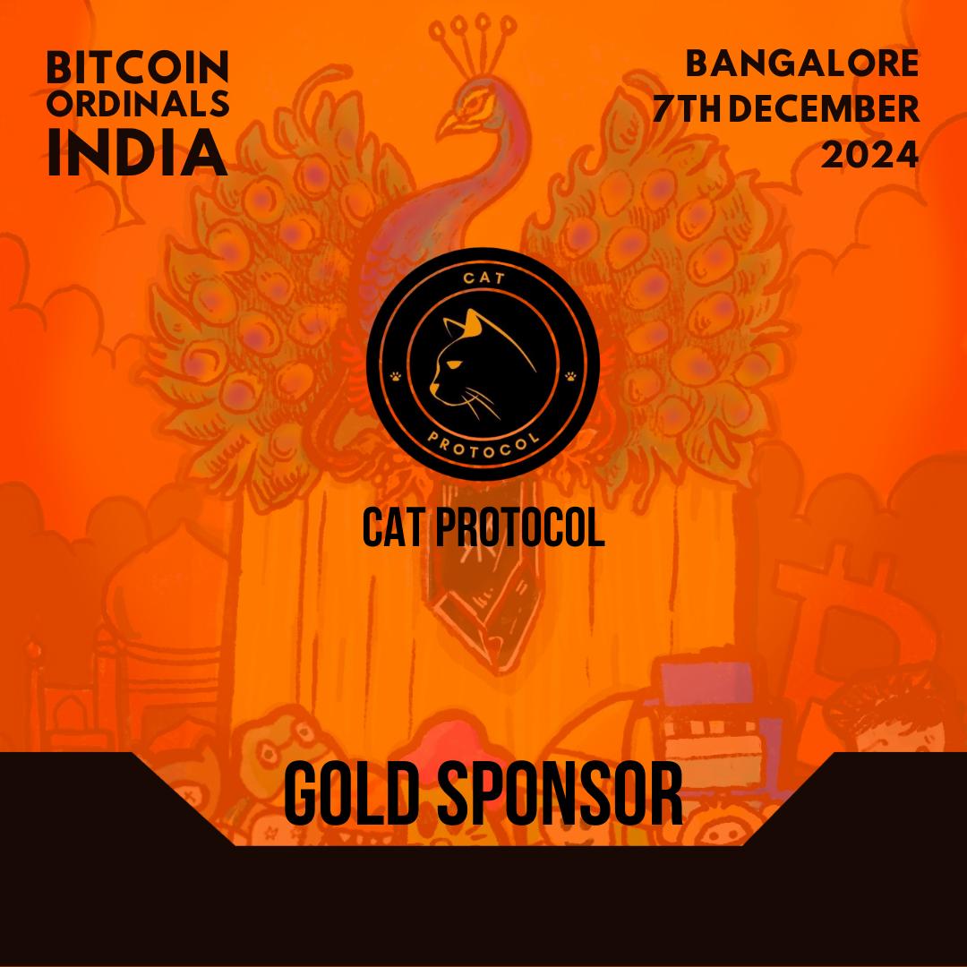 Excited to Announce @ProtocolCAT as the Gold Sponsor for Bitcoin India Hackathon.

The bounty will be provided in OPCAT and the team has kept the wallet open for contribution in OPCAT towards the Hackathon.

Feel free to contribute OPCAT here👇