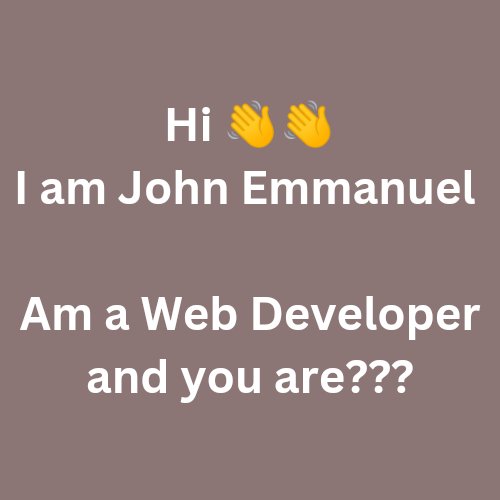 JohnEmmanuel157's tweet photo. Hi, I’m Udoh John Emmanuel, a web developer skilled in HTML, CSS, JavaScript, PHP, and Laravel. Let’s connect and create something amazing together!
#letsconnect #letsgrowtogether2025 #devs https://t.co/7Q6CDOdKWQ