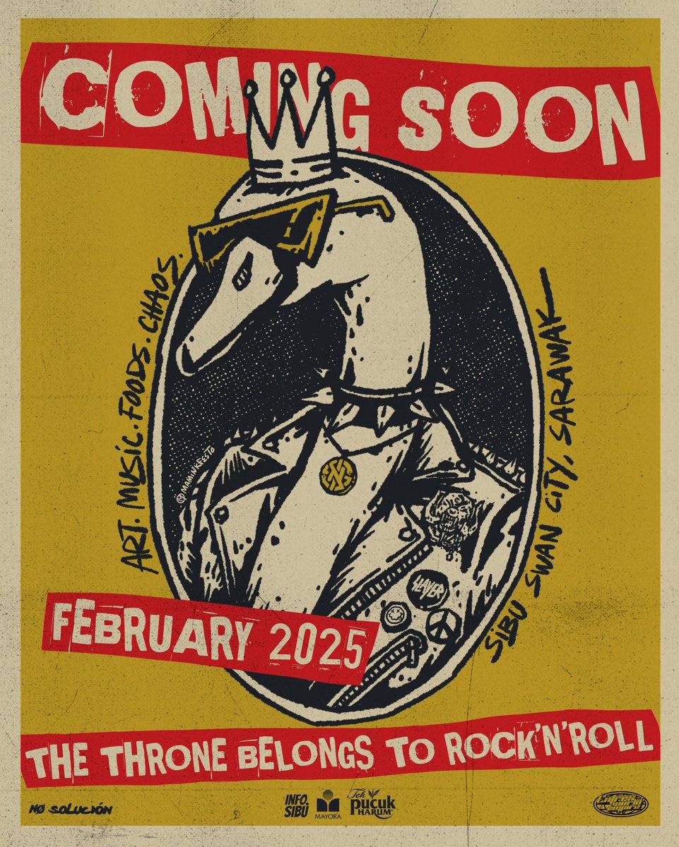 The throne belongs to Rock’n’Roll. This coming February 2025, in Malaysia’s most rebellious city… SIBU‼️‼️Prepare for the ultimate rock revolution. The stage will shake, the city will roar, and history will be made! ARE YOU READY⁉️