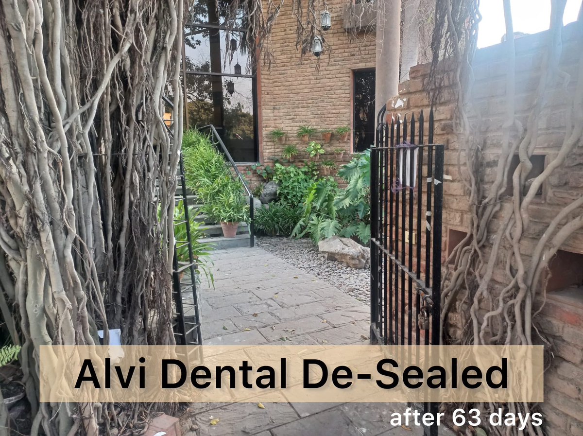 DrAwab's tweet photo. ALVI DENTAL “DE-SEALED” AFTER 63 DAYS

After over 2-months of being politically targeted by the Govt of Pakistan against Dr. Arif Alvi, we are relieved & grateful to the Almighty that this ordeal has ended

Inshallah, we will soon resume normal patient care following necessary cleanup
