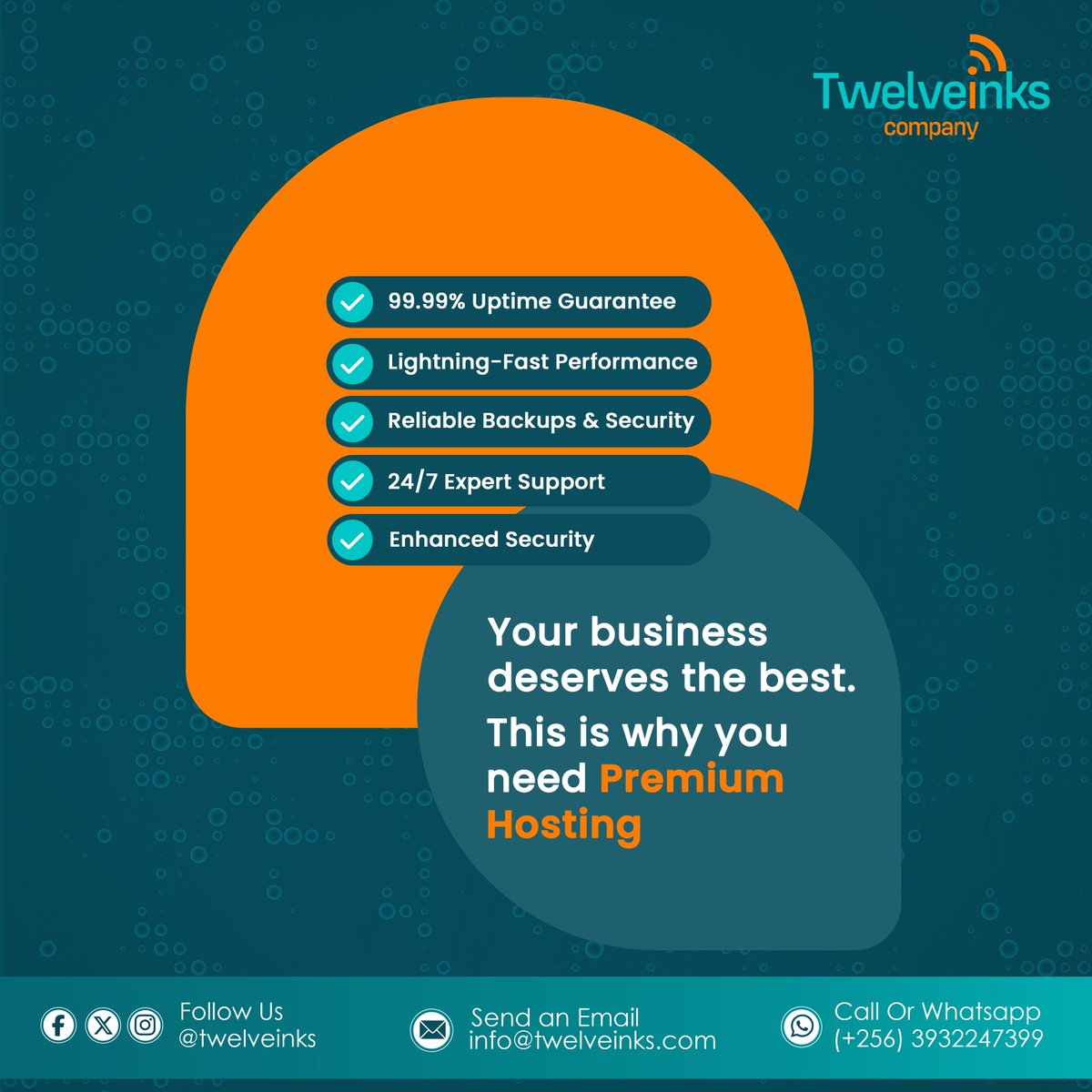 TwelveInks's tweet photo. Don’t settle for less, your website deserves the best. Upgrade today and unlock the power of premium hosting. 💻✨ #PremiumHosting #WebsitePerformance #WebHosting #SpeedMatters #SecureYourSite #GrowYourBusiness #TechSolutions https://t.co/4YPzx2KcP7