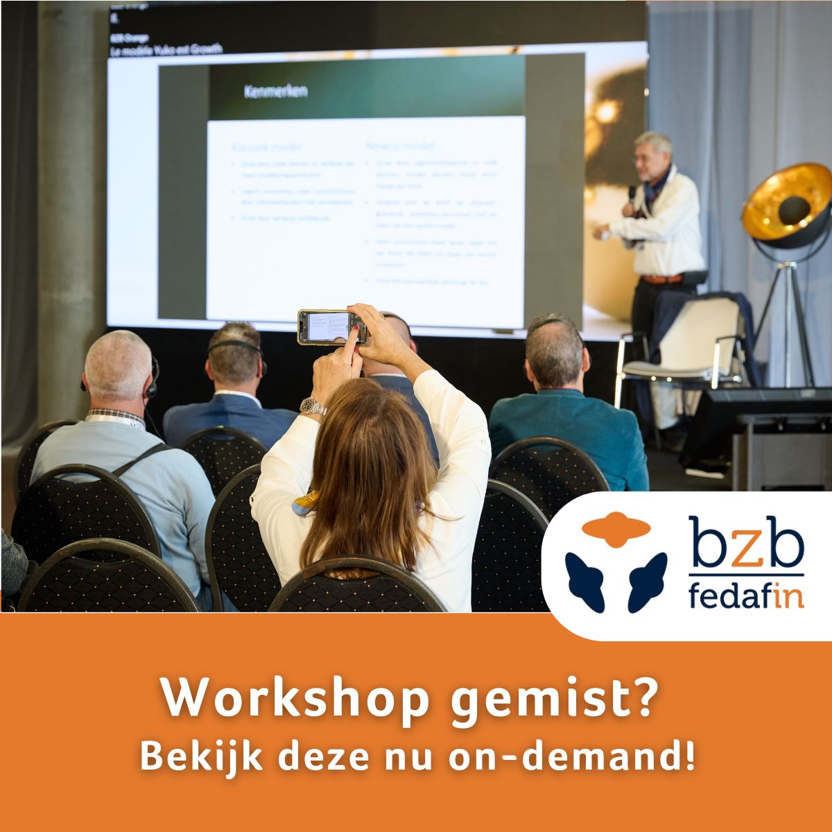 Heb je één of meerdere workshops van ons congres gemist? 🎓 Verschillende sessies zijn nu exclusief voor onze leden beschikbaar als ‘𝘄𝗲𝗯𝗶𝗻𝗮𝗿 𝗼𝗻-𝗱𝗲𝗺𝗮𝗻𝗱'. Bezoek onze website om de onderwerpen te bekijken: bzb-fedafin.be/nl/webinars-de… #tussenpersonen