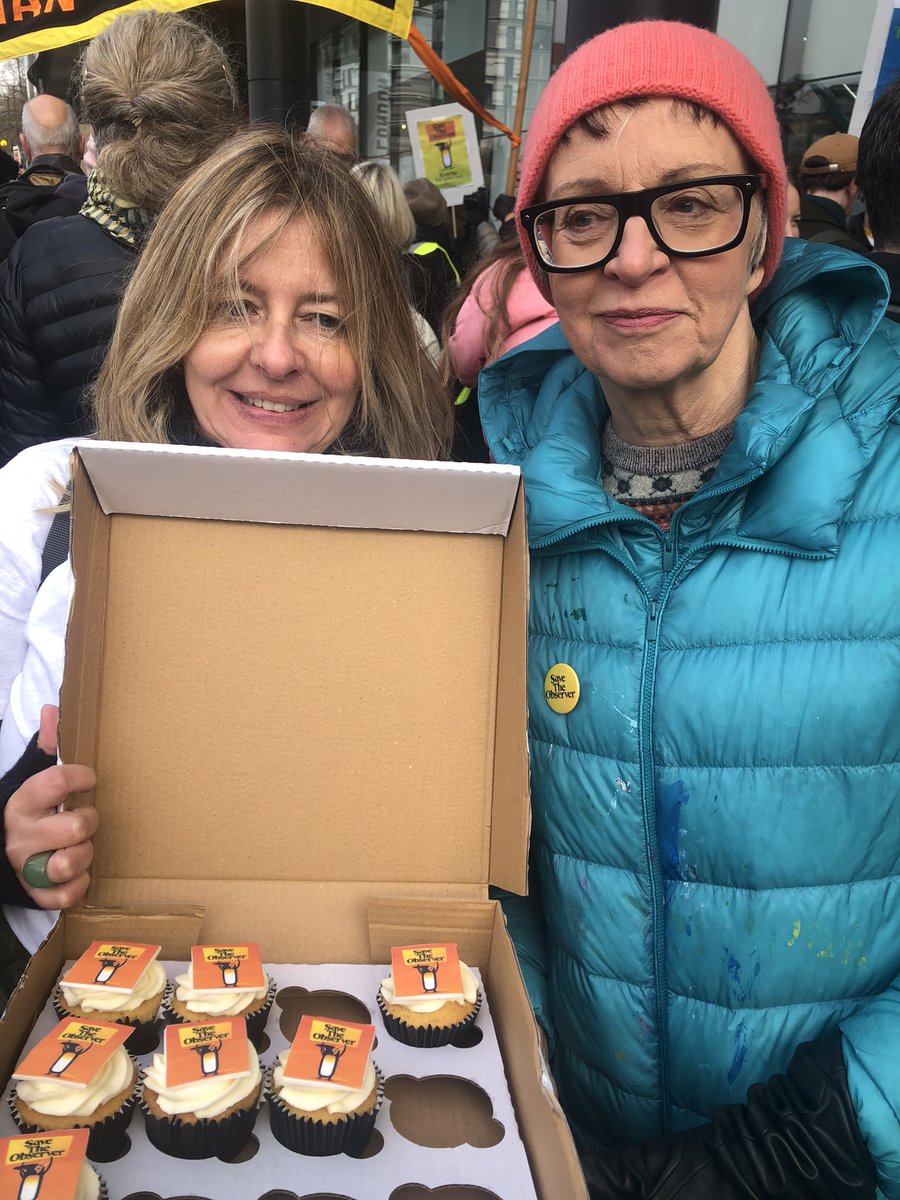 Philippa_Perry (@philippa_perry) on Twitter photo On strike today because we don’t want The Guardian to give away The Observer to Tortoise Media when there are other decent offers by better qualified bidders that The Guardian is choosing to ignore and deny. Here’s <a href="/MsRachelCooke/">Rachel Cooke</a> with branded cupcakes on the picket line On strike today because we don’t want The Guardian to give away The Observer to Tortoise Media when there are other decent offers by better qualified bidders that The Guardian is choosing to ignore and deny. Here’s <a href="/MsRachelCooke/">Rachel Cooke</a> with branded cupcakes on the picket line