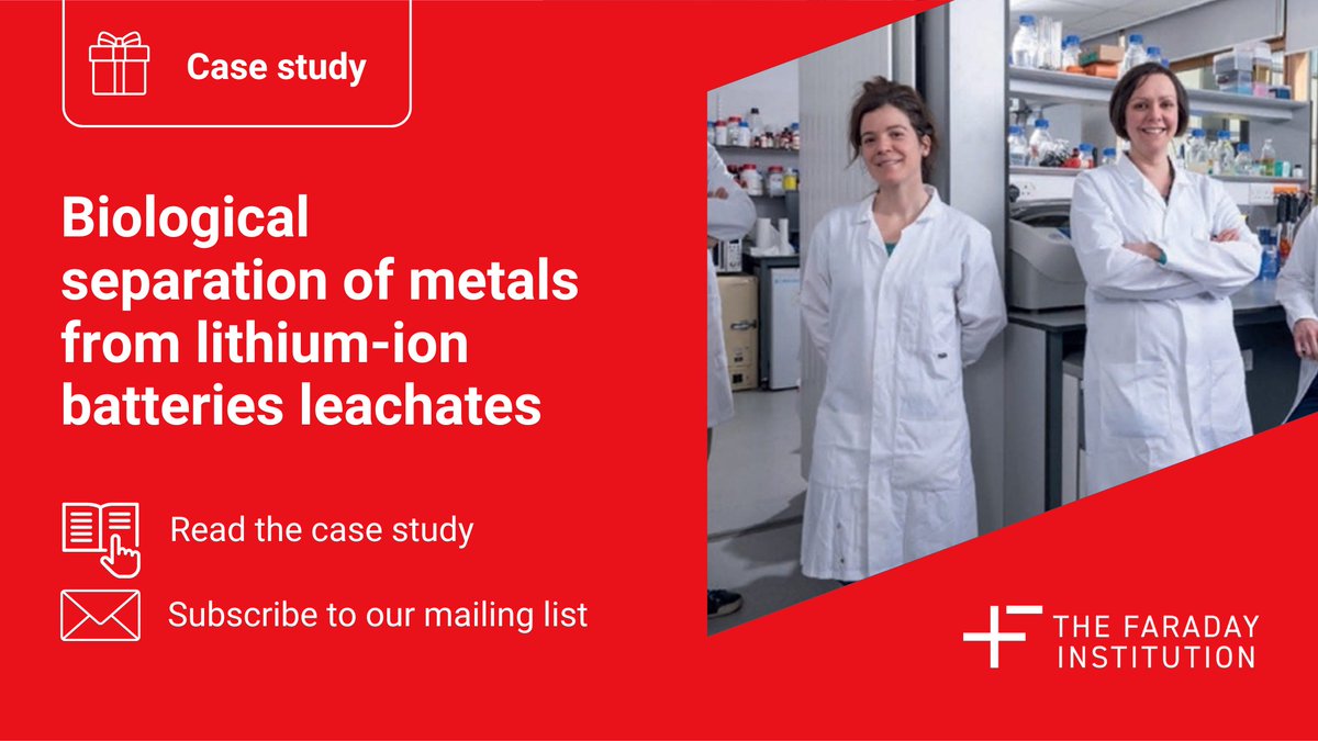 Faraday Institution (@faradayinst) on Twitter photo 12 Days of impact: Day 4🎁
@ReLiBProject researchers at <a href="/EdinburghUni/">The University of Edinburgh</a> have developed bacteria to selectively separate the metals in the leachates generated during #LithiumIon #BatteryRecycling. ♻️
👉 lnkd.in/gMMV4Y3d
📩 lnkd.in/eRZw6PCP 12 Days of impact: Day 4🎁
@ReLiBProject researchers at <a href="/EdinburghUni/">The University of Edinburgh</a> have developed bacteria to selectively separate the metals in the leachates generated during #LithiumIon #BatteryRecycling. ♻️
👉 lnkd.in/gMMV4Y3d
📩 lnkd.in/eRZw6PCP