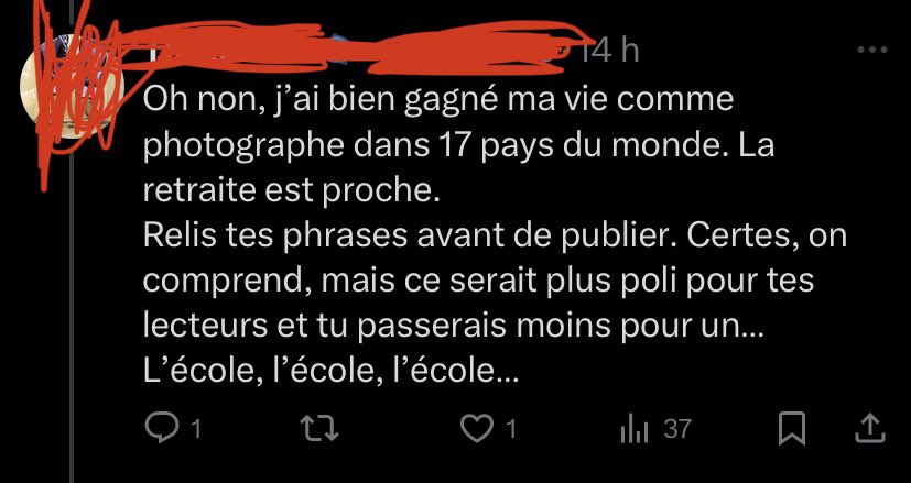 quen60's tweet photo. Pourquoi dans un débat photo, il y a toujours un mec de 50 ans qui sort ça ?? Genre il essaye de faire le prouveur alors qu’au final, on trouve aucune de ses photos ?? https://t.co/bJbPXDXaf9