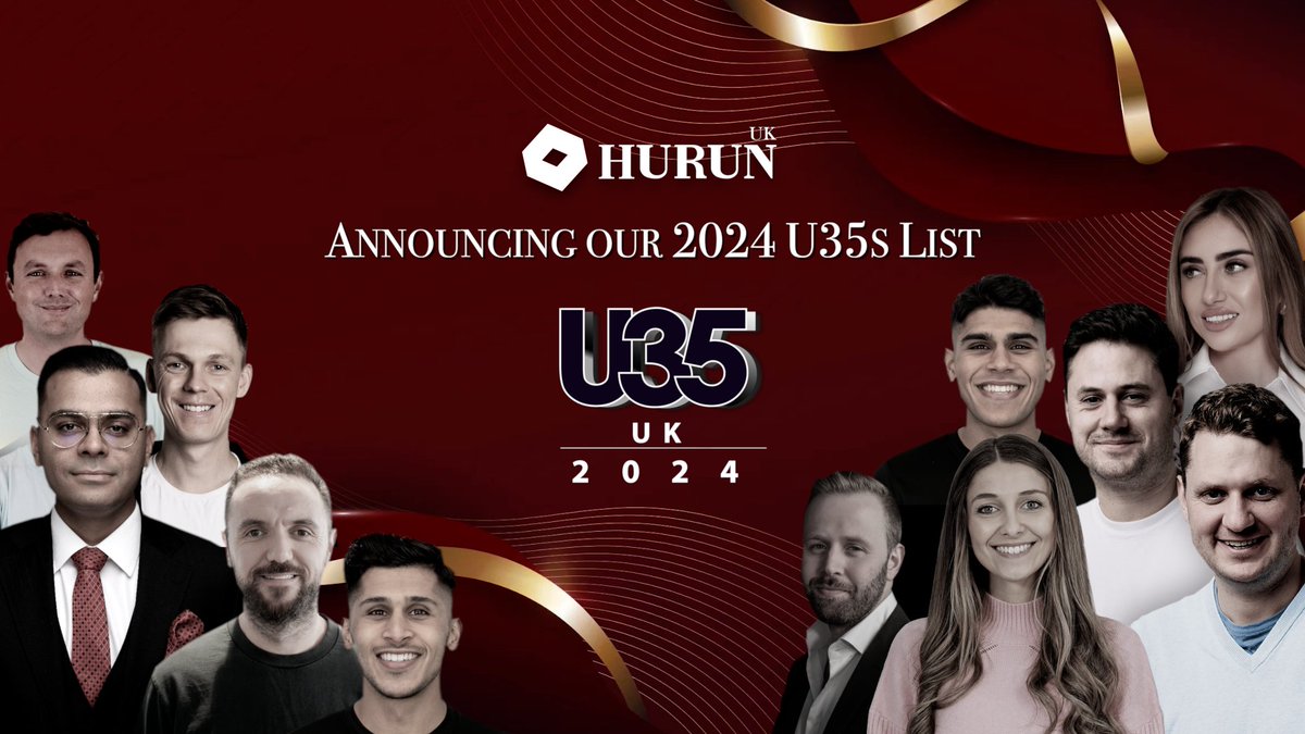 Announcing the Hurun UK Under35s List 2024!  62 top UK entrepreneurs leading innovation in the UK. £3.6bn in business value and 2.5K jobs created. 

See the full list: hurun.co.uk/uk-under35s-20…
See full report: hurun.co.uk/uk-under35s-re…

#U35s #Entrepreneurs #founders
