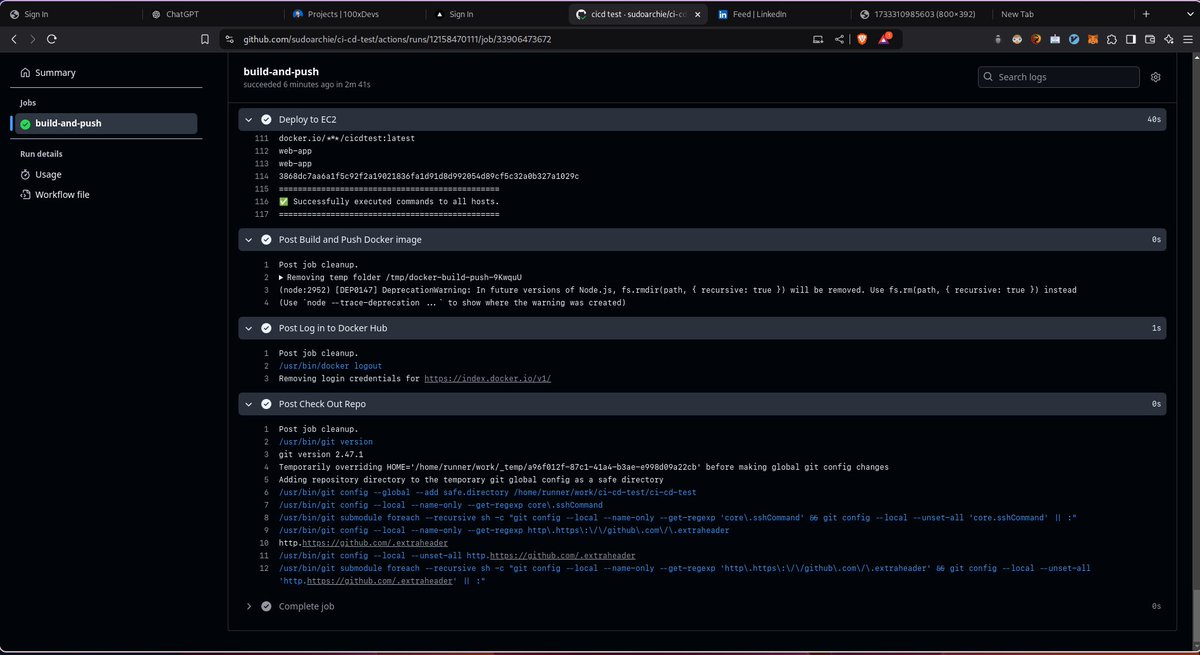 shivamsinghcse's tweet image. Set up CI/CD using an AWS EC2 instance, created a reverse proxy with NGINX, and used Docker for containerization in a monorepo setup.
@kirat_tw