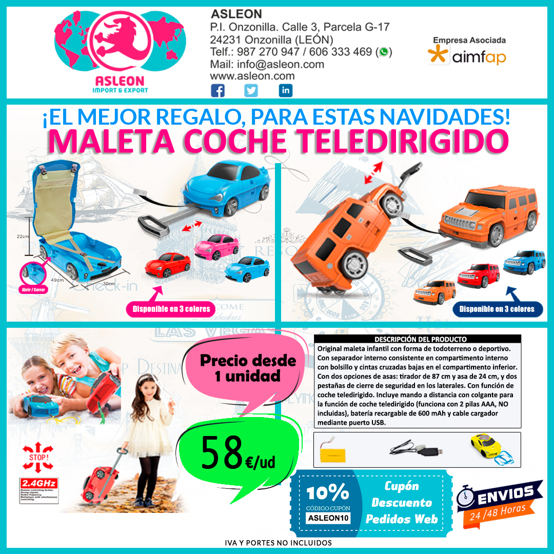 ASLEON_SL's tweet image. Maleta coche teledirigido, el mejor regalo para estas navidades !!!📷