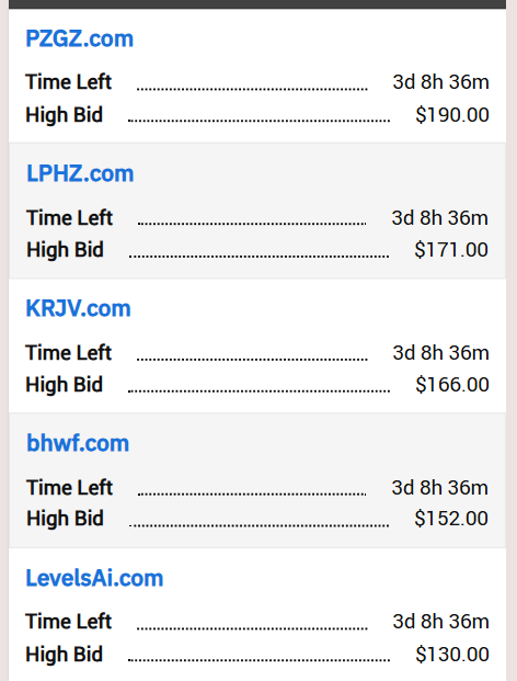 Godzilladn's tweet photo. 5 domains in a wholesale Auction
bhwf .com
lphz .com
pzgz .com
levelsai .com
krjv .com
#Digital #domain #ChatGPT #gptdomain #Aidomain #domainsforsale #Domains #domainnames #domain #sedo #dan #afternic #squadhelp #domainnames https://t.co/yLAWBwXjA1