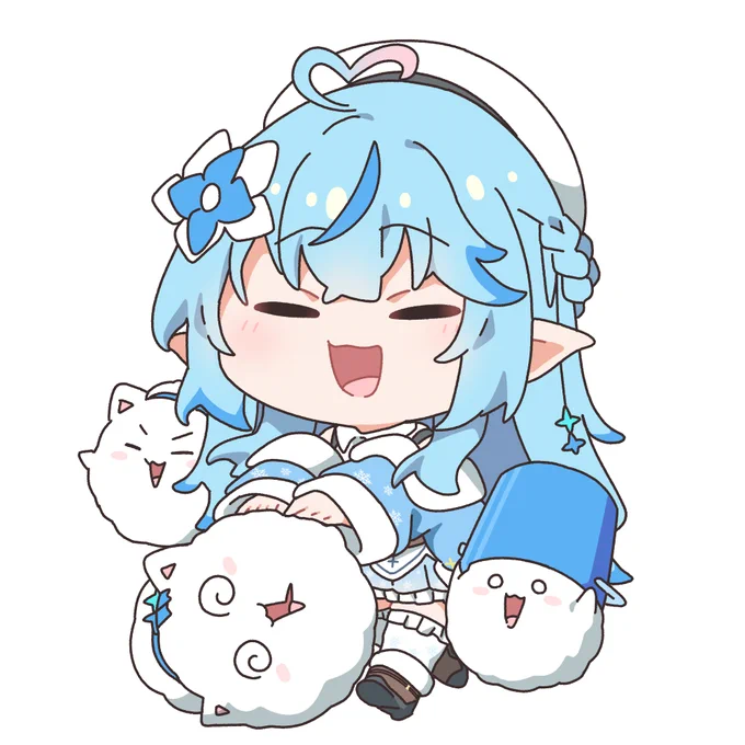 #LamyArt冬なので雪(民)遊びラミィちゃんこちらも冬コミでグッズ化して頒布予定! 
