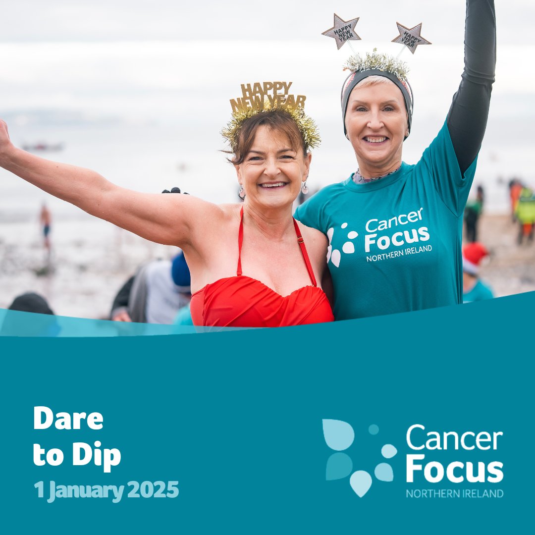 Make a splash into the New Year at <a href="/CancerFocusNI/">Cancer Focus Northern Ireland</a>  annual Dare to Dip🌊
 
🗓1st January 2025
📍Crawfordsburn Beach, Bangor
 🕰11:45am with event to commence 12:00pm

 Fancy dress is welcome!
 
 Tickets available at: cancerfocusni.org/event/daretodi…
