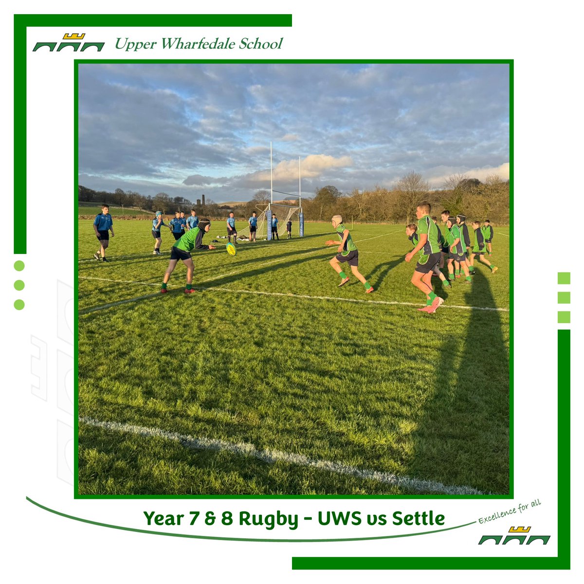 Year 7 &amp; 8 boys played Settle yesterday at rugby.

UWS 11 - Settle 6
Try Scorers
Charlie H x3
Harry C x6
Jonty C
Heath