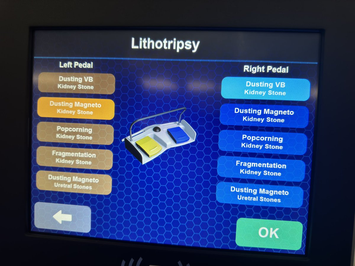 leye_ajayi's tweet photo. A welcome addition to pulse modulation, high powered holmium laser armamentarium with Magneto 🧲 setting for urinary tract stones by @quanta_system. With same laser settings #virtualbasket to #magneto, spot the subtle transition? #retropulsion #RIRS @CookMedSurg https://t.co/8AJKCKRxJy