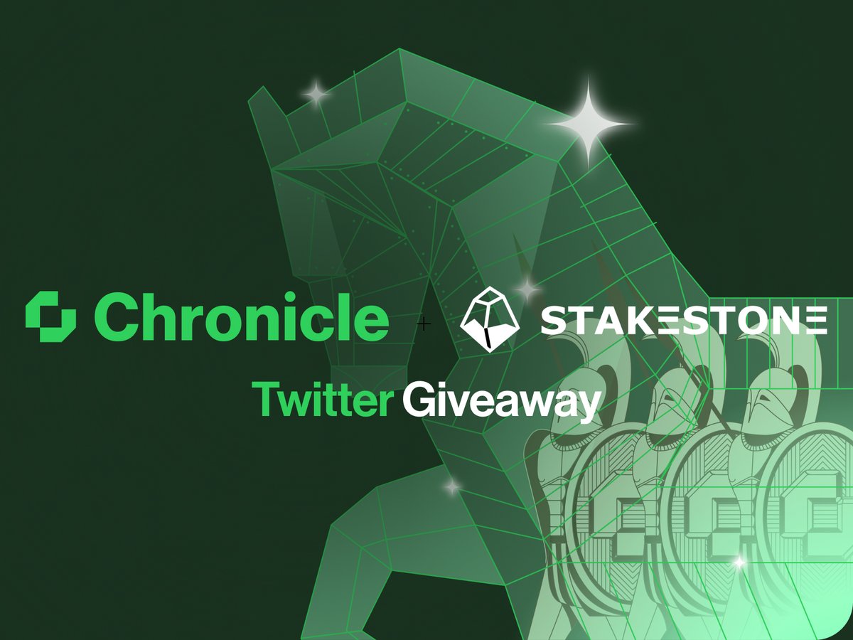 We are holding a festive giveaway to celebrate our recent partnership with <a href="/Stake_Stone/">StakeStone</a> to support STONE/ETH with a Chronicle Oracle!

🎁 Twitter Giveaway Alert! 🎁

We're giving away 500 USDC, that's $50 each to 10 lucky winners! 💸 Check below how to enter 👇👇